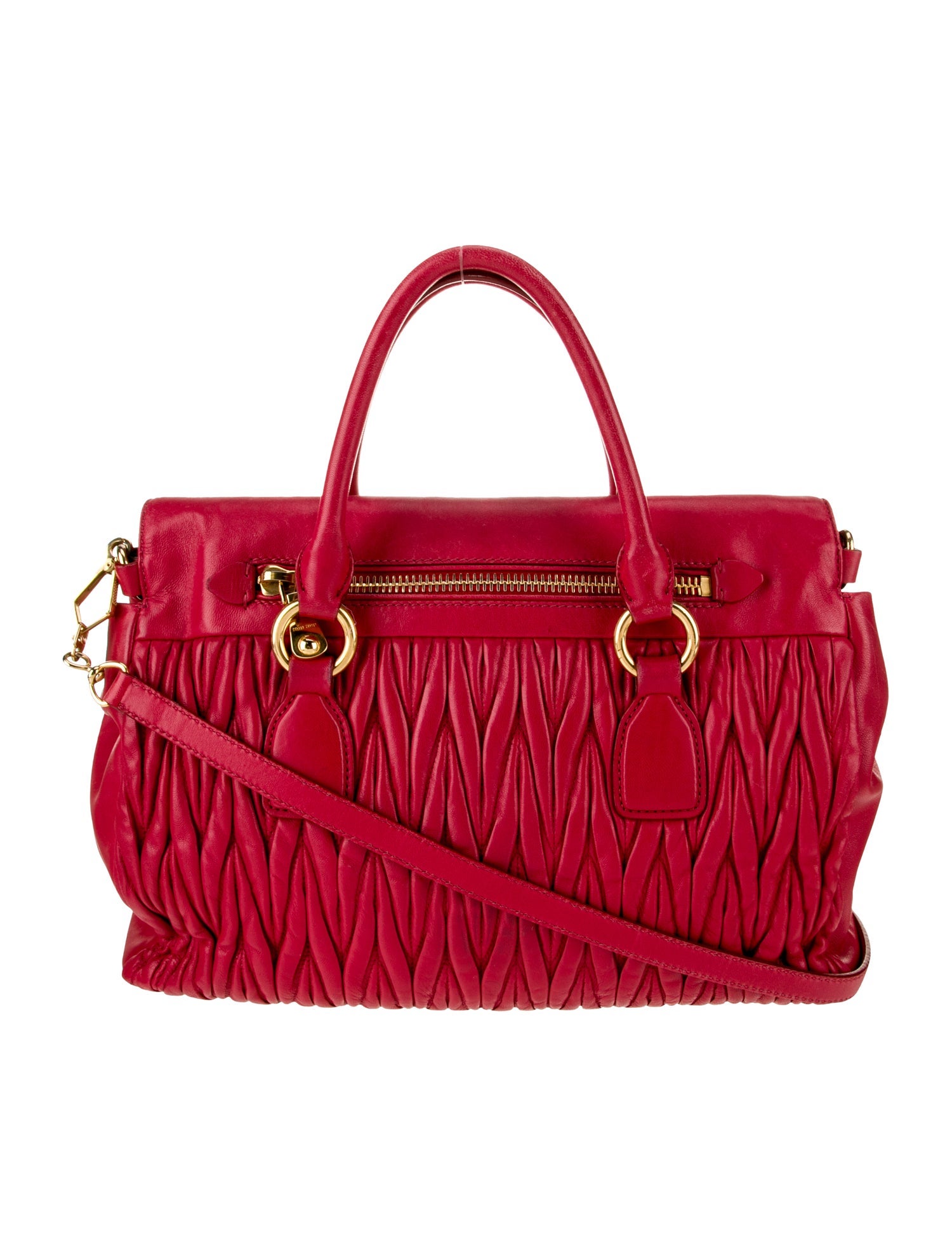 Miu Miu Leather Top Handle Bag